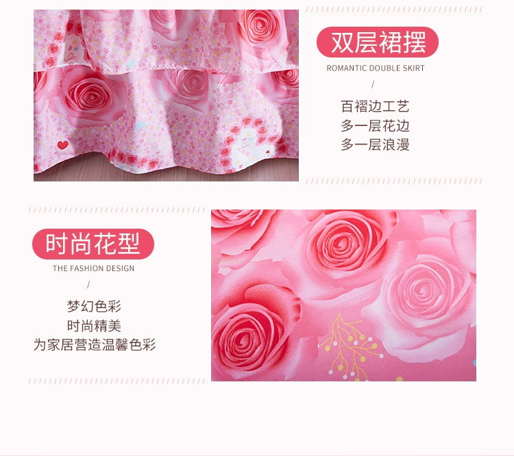 Hàn Quốc phiên bản của dày bông giường cotton một mảnh váy 1,5m doanh nghiệp song phương giường 1.8m bedspread giường bìa trượt bảo vệ tay - Váy Petti