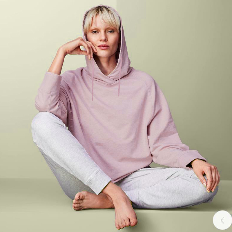 Women hooded sweatshirt home clothes go out sports yoga leisure solid color pullover spring and summer thin foreign trade original list