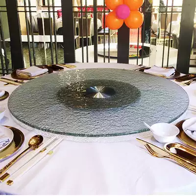 MA91 hot melt art tempered glass standard turntable round table new hotel dining table high-end club home turntable