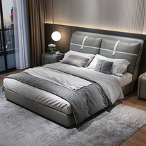 Wash-free technology cloth soft bed 2022 new modern minimalist master bedroom double storage fabric bed Nordic bedroom 1 meter 5