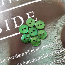 High-grade natural imported Marshis button green two-eyed shell button dress shirt silk sweater decoration button