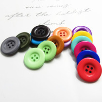 Colored round big round edge resin button coat women cashmere wool buckle trench coat sweater button Joker buckle accessories