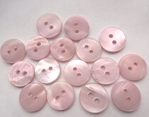 Button Monopoly Natural Shell Button Two Eyes Flat Pink Button Shirt Dress Real Shell Shell Button