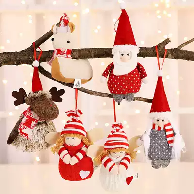 Christmas decoration fabric doll doll hanging ornaments Christmas old children gift toys Christmas tree hanging decoration