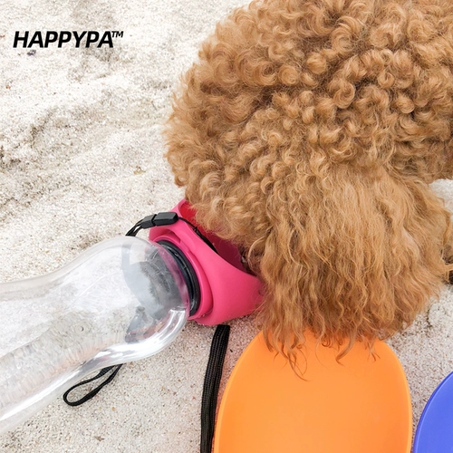 Собачья питьевая нагреватель портативная бутылка для бутылки с водой и питание на открытом воздухе с собачьими чашками из плюшевого питомца, сопровождающего чайник