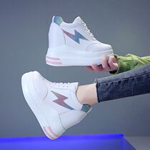 2021 Autumn New 10cm within the height of small white shoes womens thick-soled dwarf cake casual sneakers
