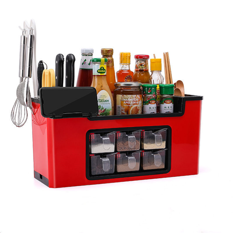 Multi-function seasoning box shelf Seasoning bottle storage shelf Seasoning tank storage box Seasoning kitchen set 