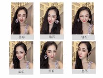 Goddesss new clothes belly leather dance earrings female long style Temperament Ornament Dance Accessories Anti-Allergy Silver played out