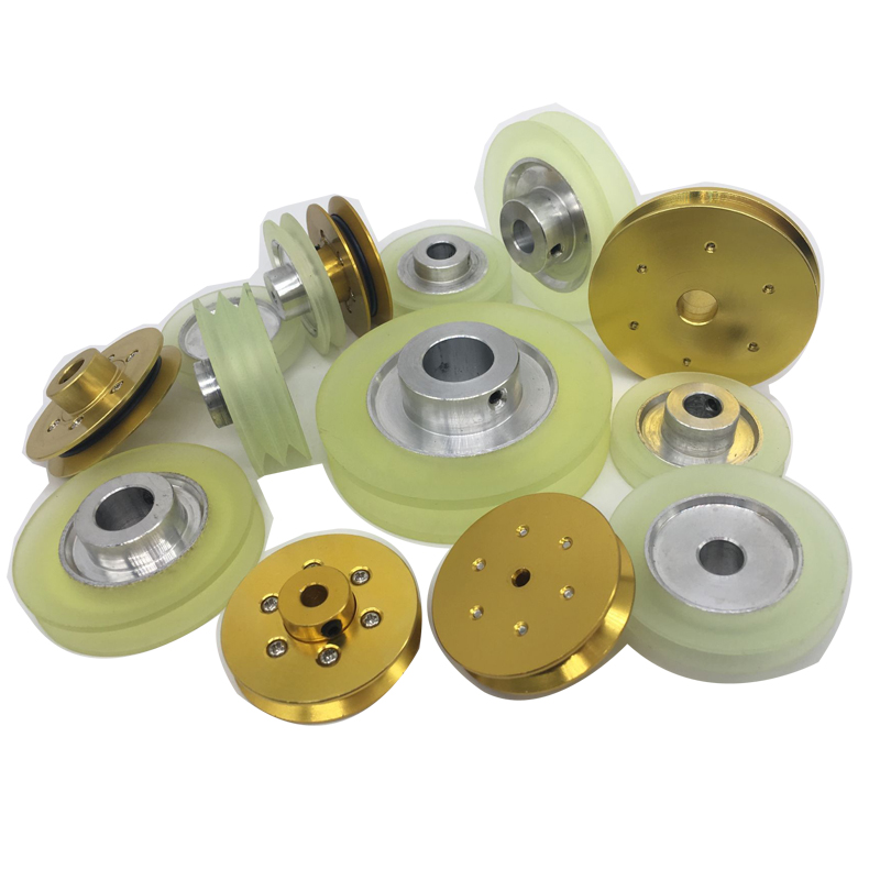 Painted leather wheel Tension wheel cross-line wheel magnetic resistance aluminum wheel damping wheel moving pulley mold rubber wire peeling wheel