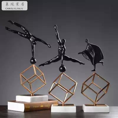 Modern minimalist creative figures resin metal model room living room desktop decorations desk furnishings craft gifts decorations