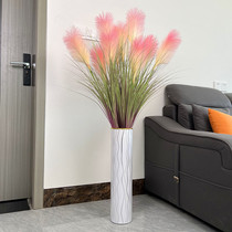 Red Reed Grass Simulation Flower Pendulum Large Beam Floor Vases Flower Arrangement Living Room Decorated With High Branches Fake Flowers To Put Floral Art