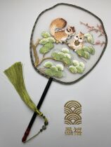 There is a mouse in the heart single dough fan Moxi Tongguan joint name palace fan Hanfu Chinese style classical group fan Hanfu catwalk