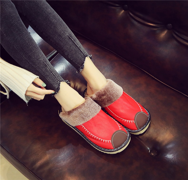 Dép cotton mùa thu và mùa đông nam nữ đôi nhà ở nhà chống trượt dày ấm ấm gân bò dưới đáy lông trong nhà dép nữ bitis