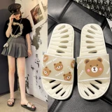 Летние модные тапочки, мультяшные милые нескользящие сандалии на платформе