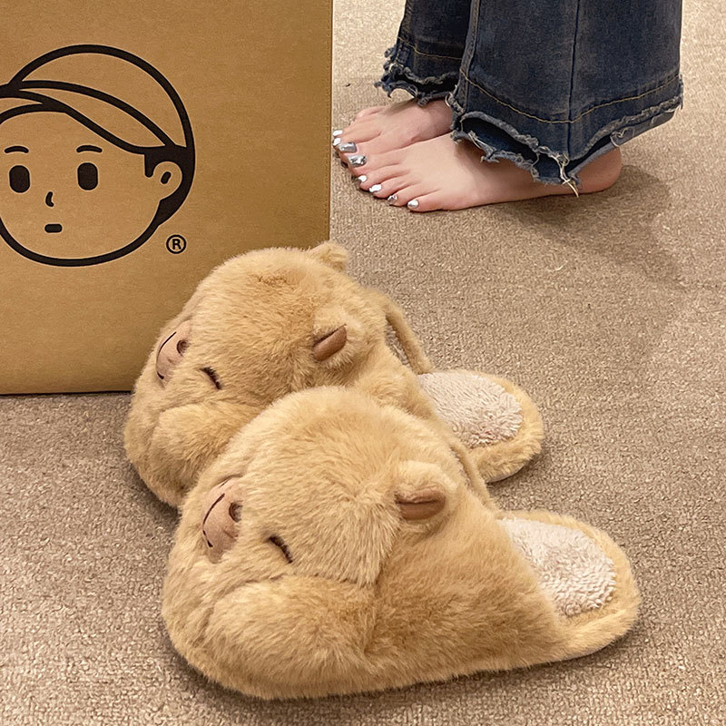 Cute Cartoon Koala Cotton Slippers for Women, Winter 2026 New Style, Indoor Home Plush Warm Closed-Toe Non-Slip Slippers Cute Cartoon Koala Cotton Slippers for Women, Winter 2026 New Style, Indoor Home Plush Warm Closed-Toe Non-Slip Slippers
