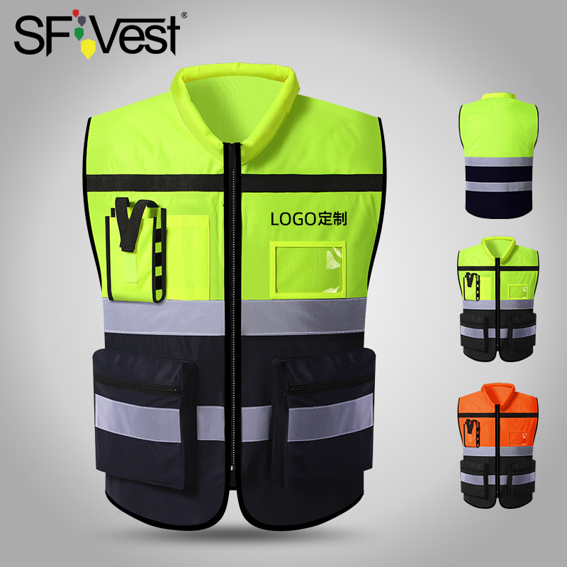 Preferred national standard quality construction waistcoat construction machia construction work reflective clothing site worker reflective safety vest traffic
