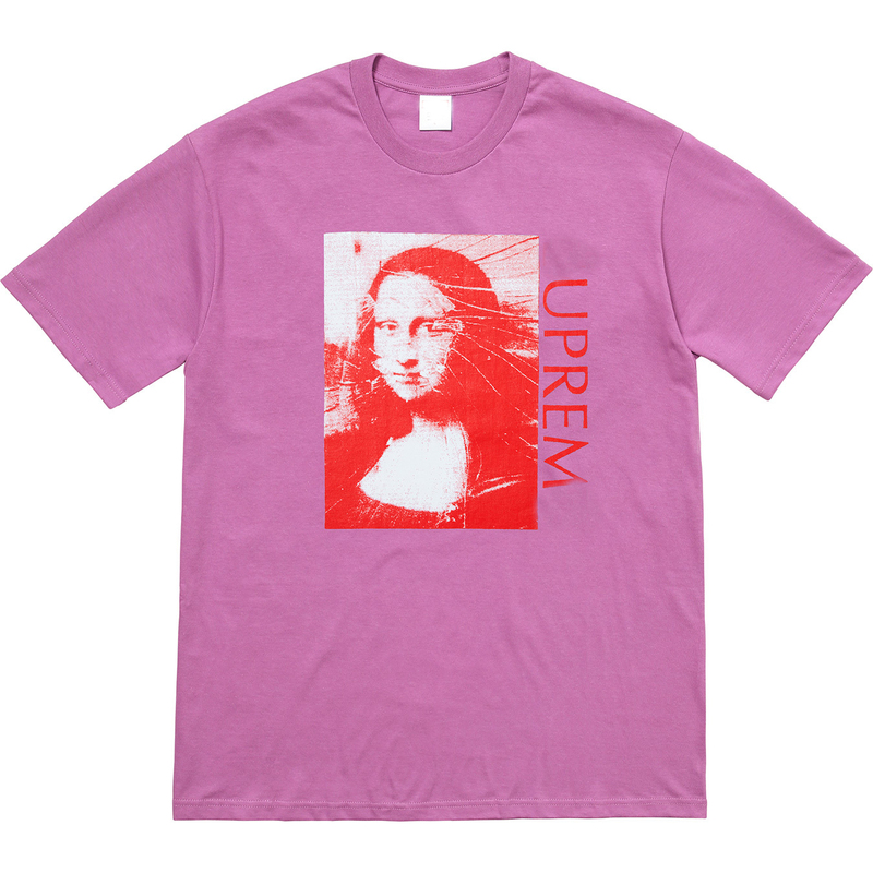 18Ss Mona Lisa Tee Mona Lisa's Smiling Character Short-Sleeved Cotton T-Shirt Bottoming Shirt Half-Sleeved Men