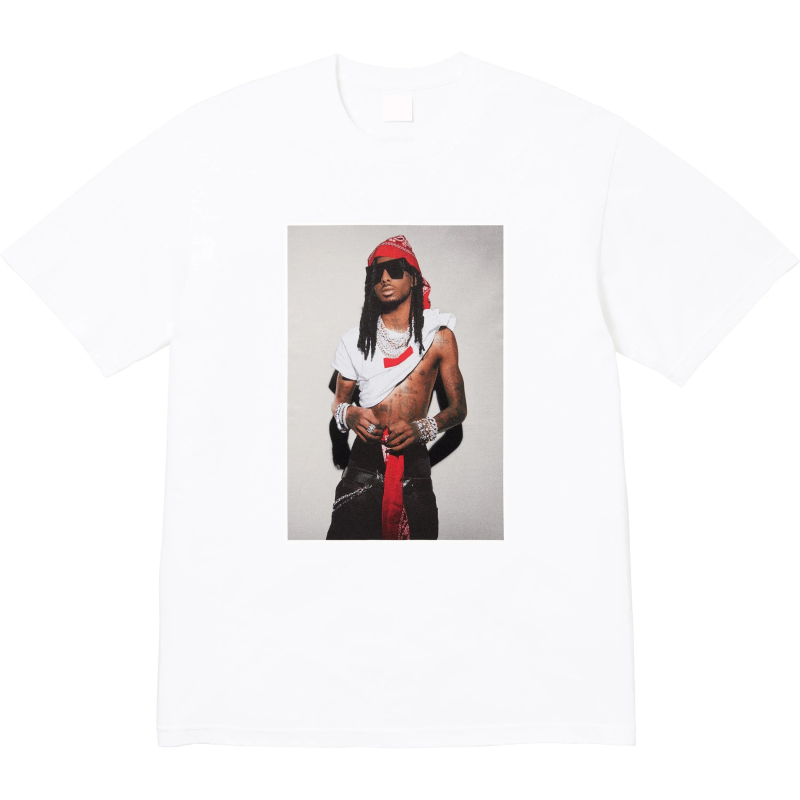 Fw25 Playboi Carti Tee Carti Character Photo Printed Short-Sleeved Pure Cotton T-Shirt Base Layer