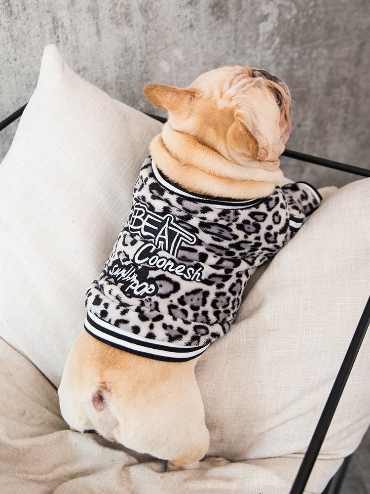 Fadou clothes BAO WEN bulldog trendy brand autumn and winter pet Fa Niu Bago thickened warm knitted sweater cotton coat