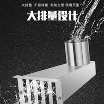 Stainless steel rain water bucket side Rain Water Bucket Side Entry Female wall Wall Through Wall Row Funnel to pick up water bucket