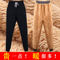Autumn and winter sports pants women plus velvet padded Haren pants casual pants lamb velvet pants warm pants wear cotton pants children