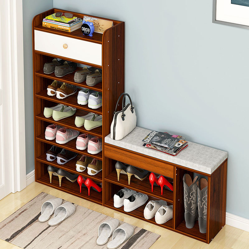 Shoe rack change shoe stool combination put at the door simple multi-layer shoe cabinet home indoor good-looking economical dust-proof rack
