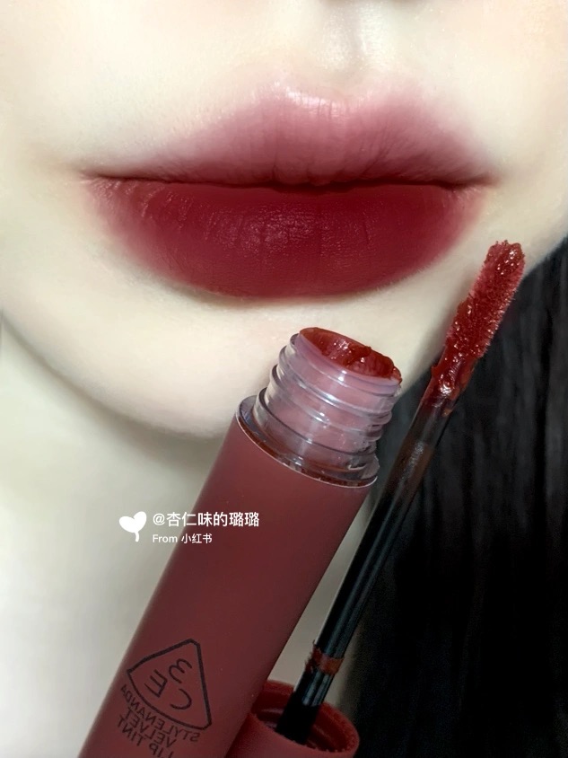 New color autumn and winter display with white lipstick 3ce lip glazed velvet matt lip mud Official flagship bitter fog surface student