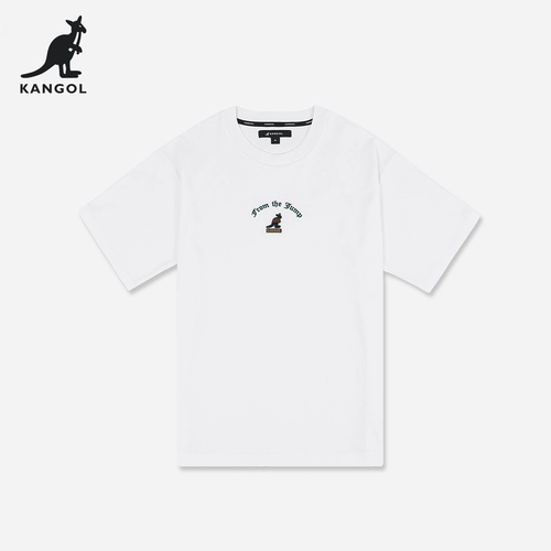 KANGOL Tide, хлопковая летняя футболка с коротким рукавом, в корейском стиле, с вышивкой