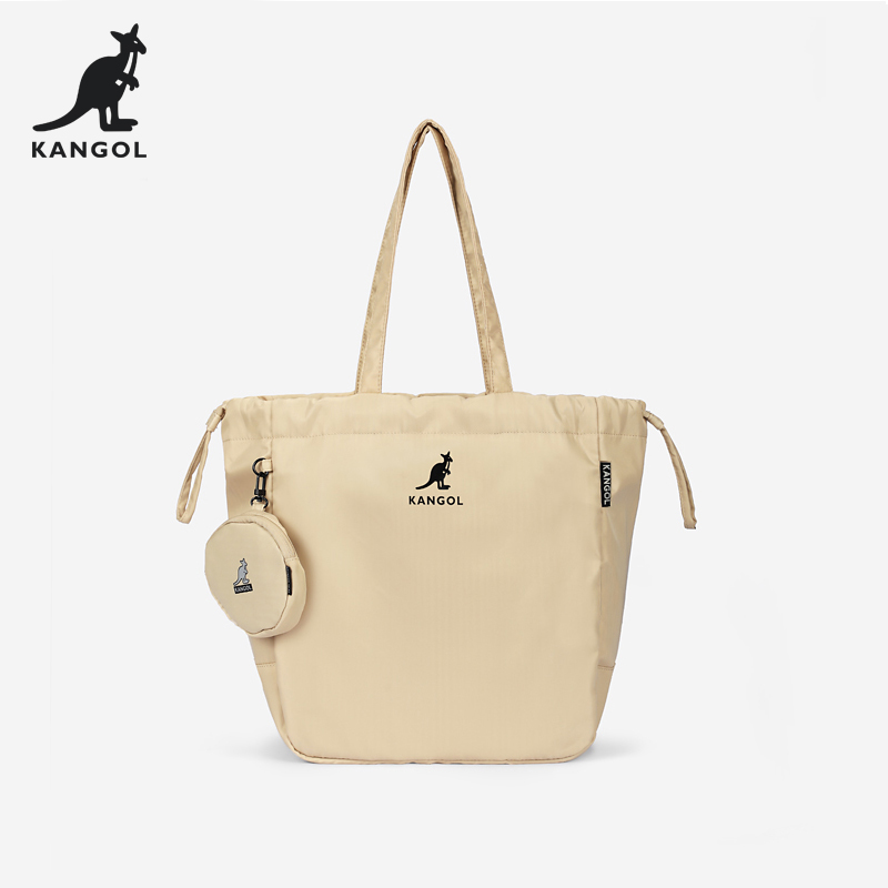 KANGOL Official Tote Bag 2022 New One Shoulder Large Capacity Waterproof Drawstring Handy Fitness Bag Tide Brand
