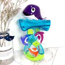 Export of European and American children dolphin wheel rotation 1-6 year old baby bath play water toy