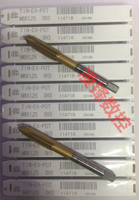 Taiwan TOSG Dabao titanium-plated apex screw tapping edge inclination screw tapping through hole with screw tip screw tapping TIN-EX-POT