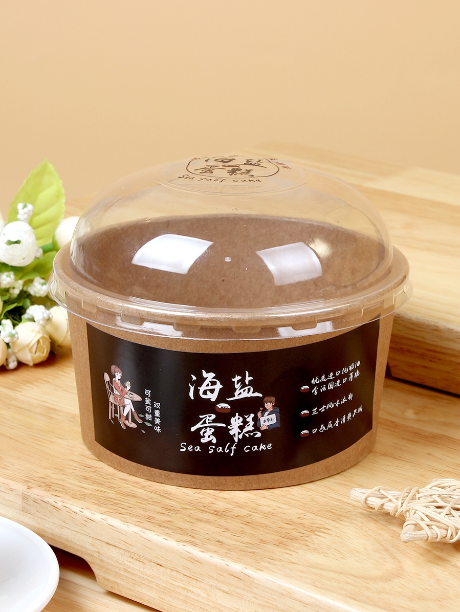 5 inch thick coated high temperature baking bread Chiffon cake paper bowl paper mold ice cream ball West Point packaging box