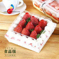 Transparent Long Square Triangle Strawberry Season of Thousand Mulus Cake Box Cut packed baking West Point Packaging box
