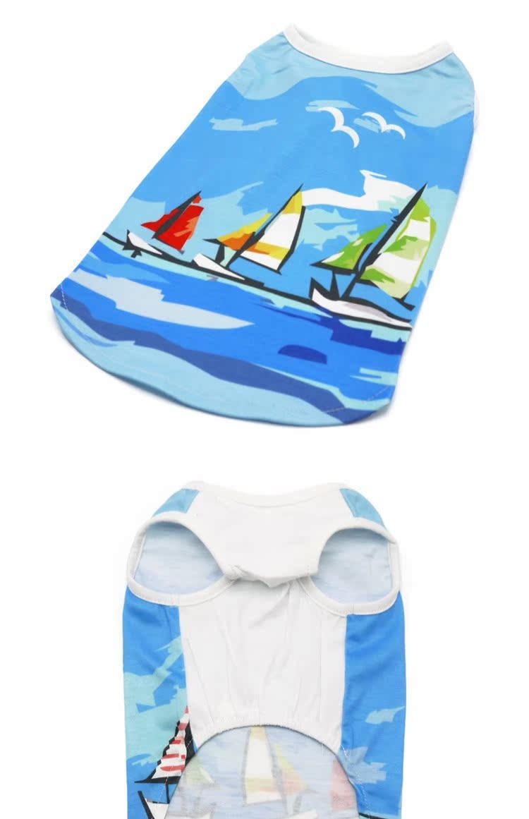 Mùa hè 2018 mới DOGO sail T dog vest pet dress dog quần áo vàng lông T-shirt có size chó lớn - Quần áo & phụ kiện thú cưng áo khoác cho chó