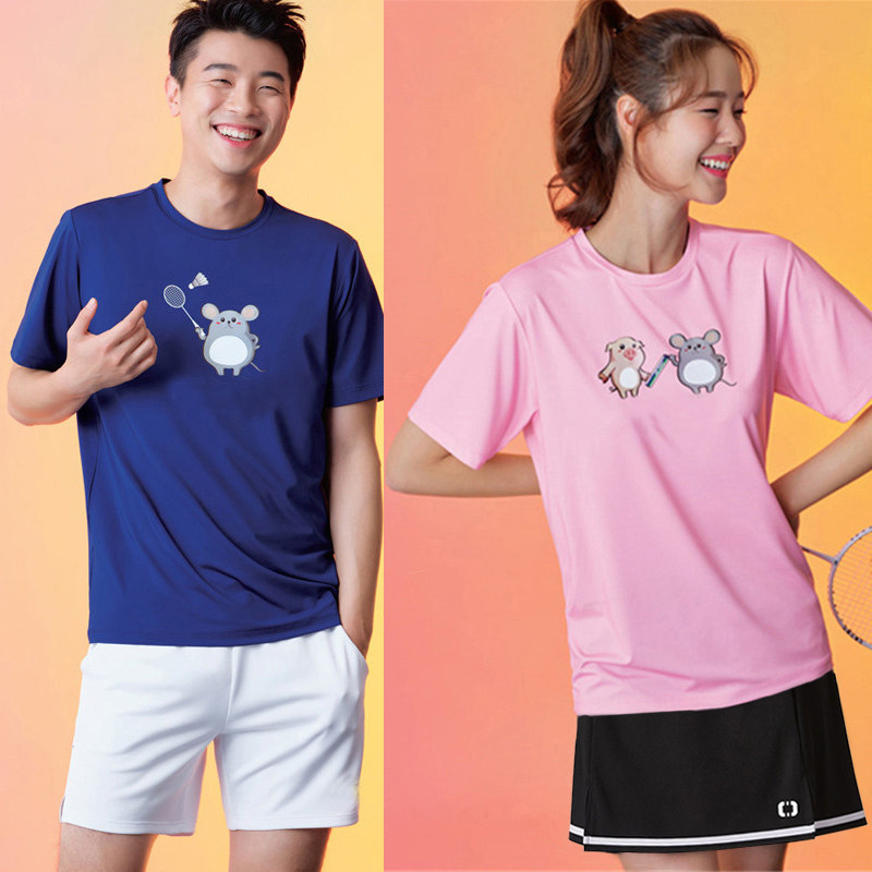 Breathable Speed Dry Badminton Suit Culture Shirts Suit Women's Male Pattern T-shirt Sports Team Clothing Customised Air Volleyball
