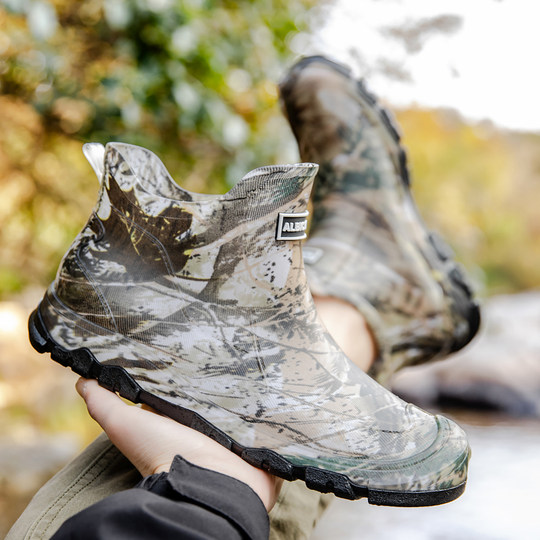 Botas de lluvia para hombre, nuevo estilo, pesca, lavado de coches, botas de agua