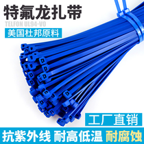 Blue Teflon Teflon Cable Tie PTFE High Strength Resistant to High and Low Temperature Acid and Alkali Corrosion Engine Energy