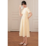 法丝璐 Ретро приталенное платье, корсет, длинная юбка, французский ретро стиль, короткий рукав