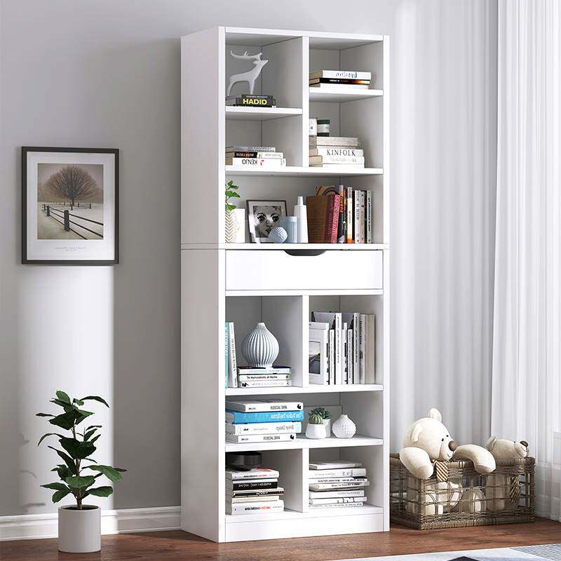 Thin bookcase ultra-thin 20 cm shelf 25 cm narrow bookshelf on floor leaning against wall Home Multi-level provincial space cabinet-Taobao