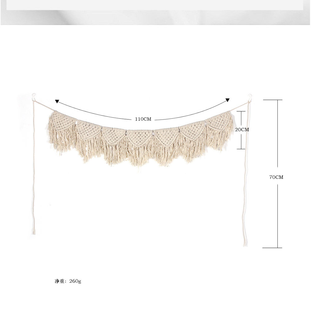 Phong cách Bắc Âu bông tua dệt tấm thảm Sáng tạo nhà thủ công nền treo sofa phòng khách tấm thảm thảm treo tường phòng ngủ