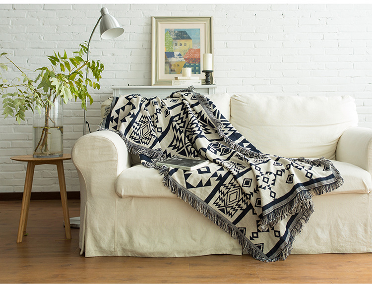 Đan vải gió dân tộc khăn vải Mỹ chăn bông đa chức năng chăn bụi che ghế sofa bìa khăn - Ghế đệm / đệm Sofa đệm ghế gỗ phòng khách đẹp