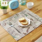 Bảng hiện đại vải placemat retro tiếng Anh nồi bát pad nhà placemat trà khăn placemat thực phẩm phương Tây