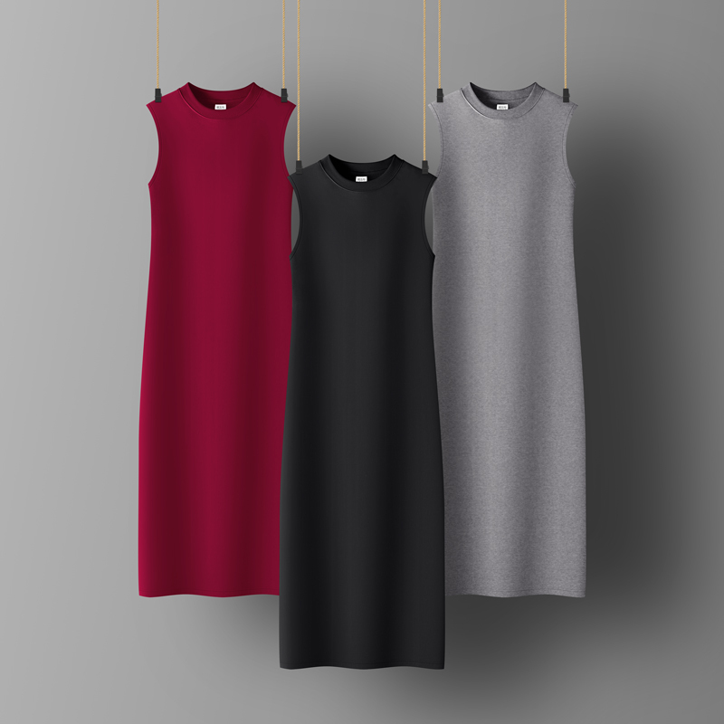 Red Elegant Dress with a Goddess Style, Waist-Cinching and Slimming, Black Tank Top Slip Dress, Sexy and Form-Fitting Sleeveless Long Dress for Summer Red Elegant Dress with a Goddess Style, Waist-Cinching and Slimming, Black Tank Top Slip Dress, Sexy and Form-Fitting Sleeveless Long Dress for Summer