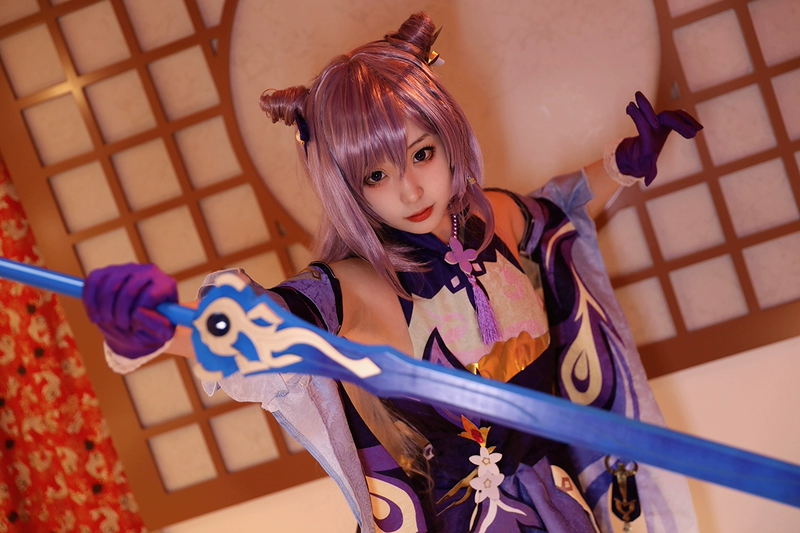 cosplay yun jin Gợi cảm Genshin Tác Động cos quần áo làm sẵn khắc Qing Yujie C quần áo full game anime cosplay phù hợp với miko yae cosplay