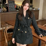 Осенняя куртка, костюм, шерстяное пальто, коллекция 2021, в стиле Шанель, французский стиль