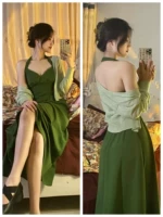 Зеленый кардиган