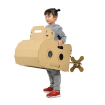 Wearable childrens ring creative handmade kindergarten homework carton making cardboard leather material Creative toy paper shell