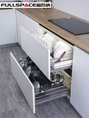 Standard with Blum imported rail kitchen drawer type basket dish basket pot rack Blue SUS304 lifetime warranty 20 years