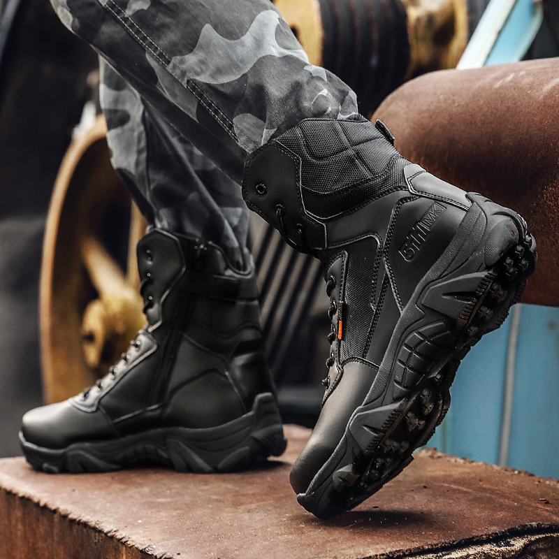 Ultra-Light 511 Combat Boots, Spring and Summer Motorcycle Riding Boots, Military Training, Security Inspection Work, Outdoor Camping Boots, Tactical Training Shoes