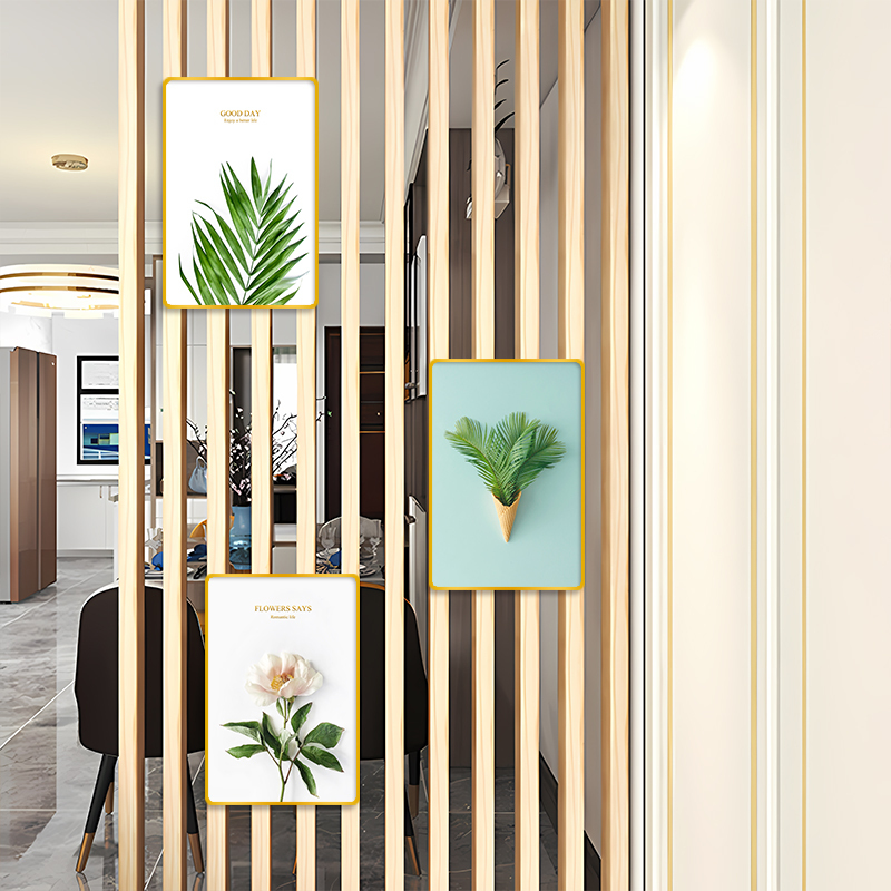 Entrance Partition Decorative Painting Glass Screen Hanging Painting Square Tube Column Fence Grid Mural Entrance Simple Housewarming Hanging Painting